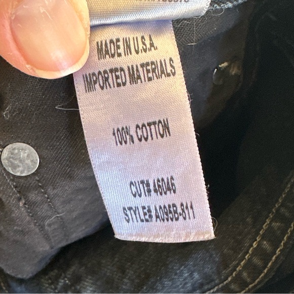 AGOLDE Women's Pinch Waist High Rise Kick Jeans  Size 25 Pepper Black Cotton - Picture 9 of 9